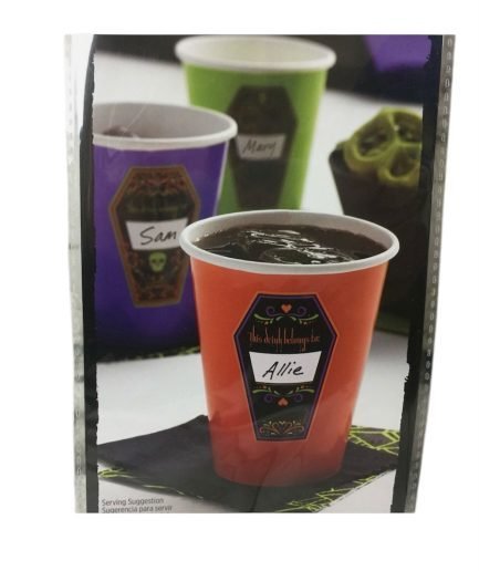 12 Etiquetas para vasos Halloween Wilton