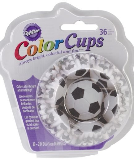 36 Cápsulas Color Cups Foil Futbol Wilton