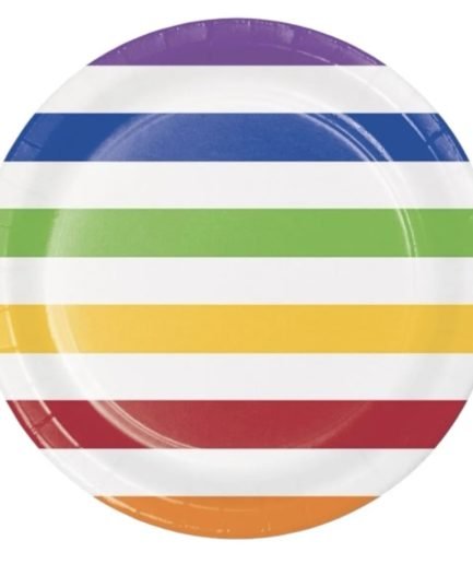 Platos desechables Arcoíris Cumpleaños