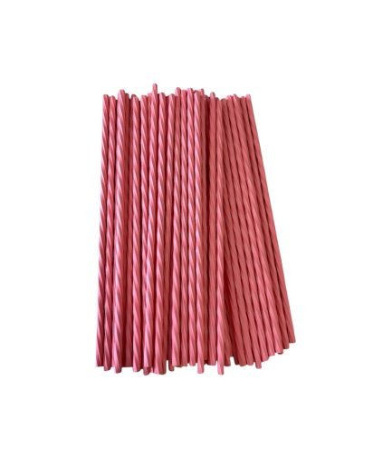 Palitos Plásticos Color Rosado Pastelería