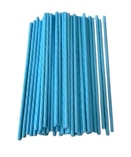 Palitos Plásticos Color Celeste Pastelería