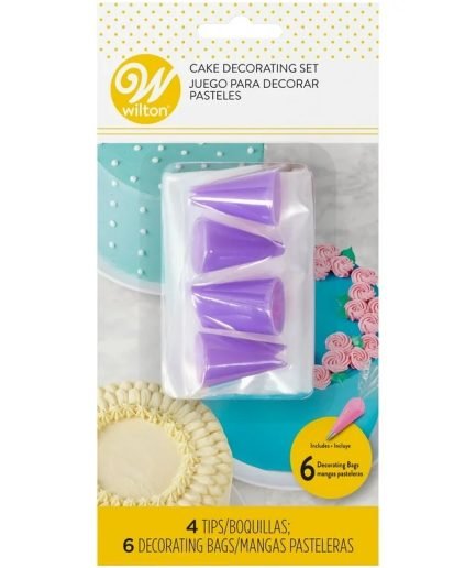 Juego para Decorar Pasteles de 4 Boquillas y 6 Mangas Wilton